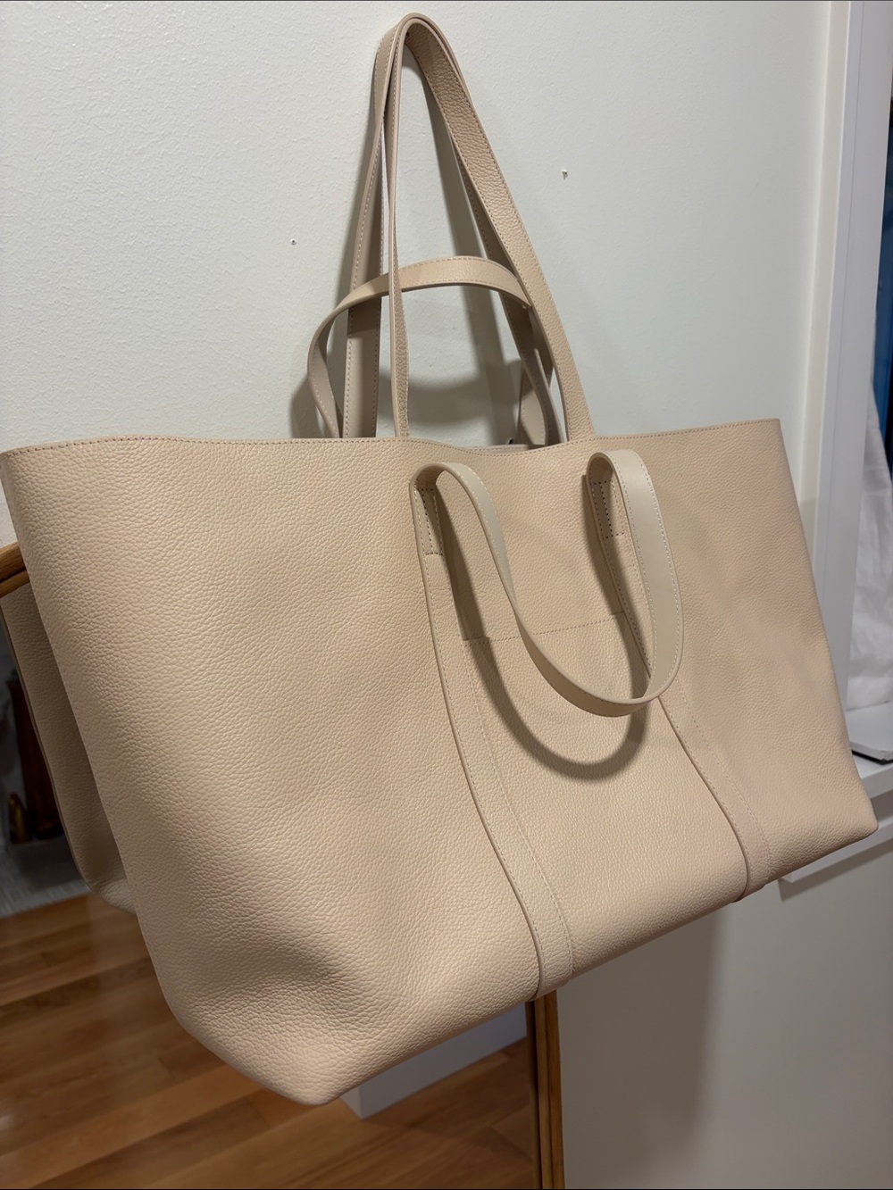 Oversized Sézane white bag